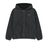 DOUBLE FACE HOODY ZIP UP IN BLACK