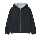 DOUBLE FACE HOODY ZIP UP IN NAVY