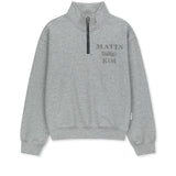 MATIN LOGO QUARTER ZIP UP IN GREY