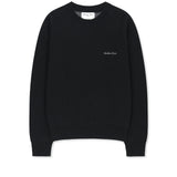CALLIGRAPHY BACK LOGO KNIT PULLOVER IN BLACK