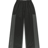 WAFFLE COLOR BLOCK TRACK PANTS IN BLACK