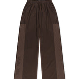 WAFFLE COLOR BLOCK TRACK PANTS IN BROWN