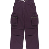 VOLUME TUCK CARGO PANTS IN PURPLE