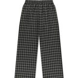 CHECK MIX JERSEY PANTS IN BLACK
