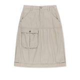 VINTAGE POCKET MIDI SKIRT IN LIGHT BEIGE