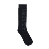 CRACKED LOGO JACQUARD SOCKS IN BLACK
