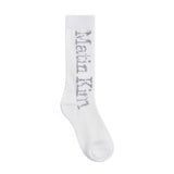 CRACKED LOGO JACQUARD SOCKS IN WHITE