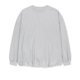 BLOUSON HEM OVERFIT TOP IN LIGHT GREY
