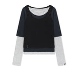 TRIPLE LAYERED MULTI WAY TOP IN NAVY