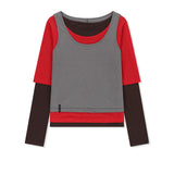TRIPLE LAYERED MULTI WAY TOP IN RED