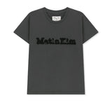 APPLIQUE LOGO SLIM TOP IN CHARCOAL