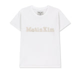APPLIQUE LOGO SLIM TOP IN WHITE