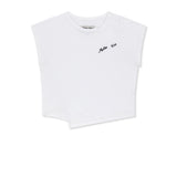 CURVED CUT SLIM TOP IN IVORY