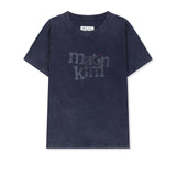 ROUND LOGO GRAFFITI SLIM TOP IN NAVY