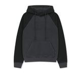 COLOR BLOCK LOGO HOODY TOP IN BLACK