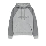COLOR BLOCK LOGO HOODY TOP IN GREY