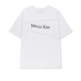 DIAGONAL CUT LOGO TOP IN WHITE