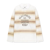 REVEAL STRIPE LOGO COLLAR TOP FOR MEN IN CREAM