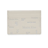 MATIN ALL-OVER LOGO CARD WALLET IN IVORY