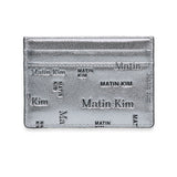 MATIN ALL-OVER LOGO CARD WALLET IN SILVER