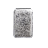 MATIN MAGNETIC FLIP CARD WALLET IN SILVER