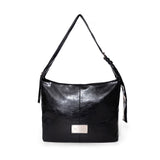 PADDED EYELET BIG BAG IN BLACK