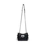 BIAS QUILTED CHAIN MINI BAG IN BLACK