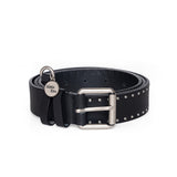 MINI DOT STUD LEATHER BELT IN BLACK