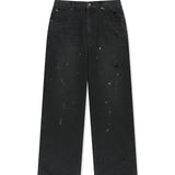 PAINT SPLATTER DENIM PANTS FOR MEN IN BLACK