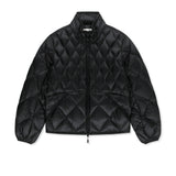 MIX QUILTED LIGHT DOWN JUMPER IN BLACK