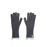 COLOR-BLOCK CUFF GLOVES FOR WOMEN IN GREY