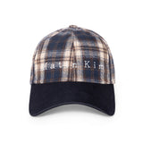 MATIN CONTRAST BRIM CHECK BALL CAP IN NAVY