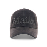 MATIN WASHED VELVET BALL CAP IN GREY