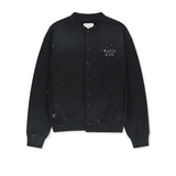 DUSTY WASHED BUTTON UP JUMPER IN BLACK