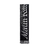 CONTRAST LOGO JACQUARD MUFFLER IN BLACK