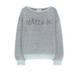 MATIN DUAL TONE KNIT PULLOVER IN MINT