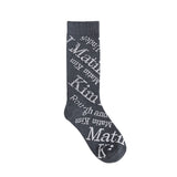 ALL-OVER LOGO JACQUARD SOCKS IN CHARCOAL