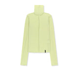 RAW CUT HIGH NECK TOP IN LIME