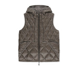 MIX QUILTED LIGHT DOWN VEST IN GREY