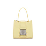 SQUARE MINI LEATHER BUCKLE BAG IN YELLOW