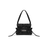 FAUX LEATHER SEASHELL MINI BAG IN BLACK