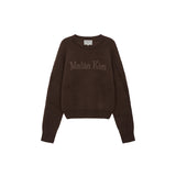 EMBO JACQUARD SWEATER FOR WOMEN IN BROWN