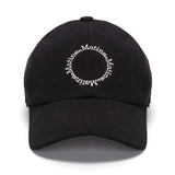 MACARON LOGO BALL CAP IN BLACK