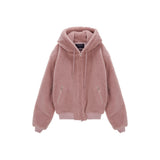 LOGO POINT FLEECE HOODY JUMPER FOR MEN IN PINK