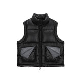 FOLDED POCKET DOWN VEST FOR MEN IN BLACK