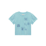 MATIN BLURRED LOGO CROP TOP IN SKY