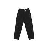 VOLUME DENIM PANTS IN BLACK