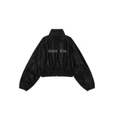 MATIN COATING CROP BLOUSON IN BLACK