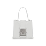 SQUARE MINI LEATHER BUCKLE BAG IN IVORY