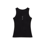 PINTUCK SLEEVELESS TOP IN BLACK